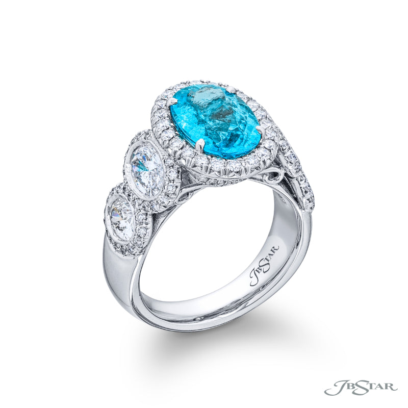 JB STAR PLAT RING OV PARAIBA 2.98CT
