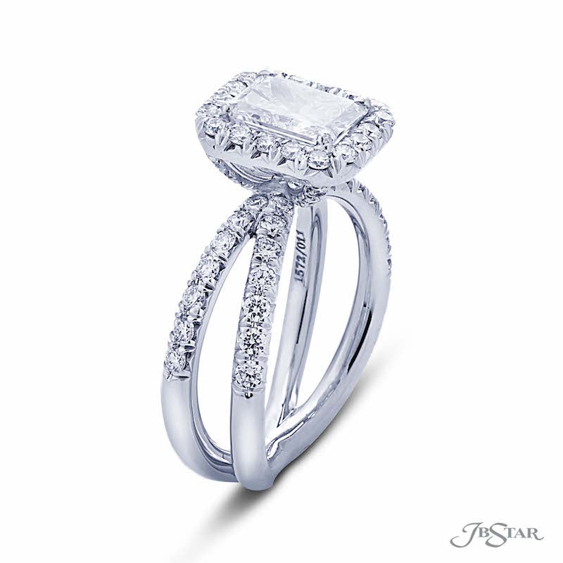 JB Star Platinum Diamond Engagement Ring