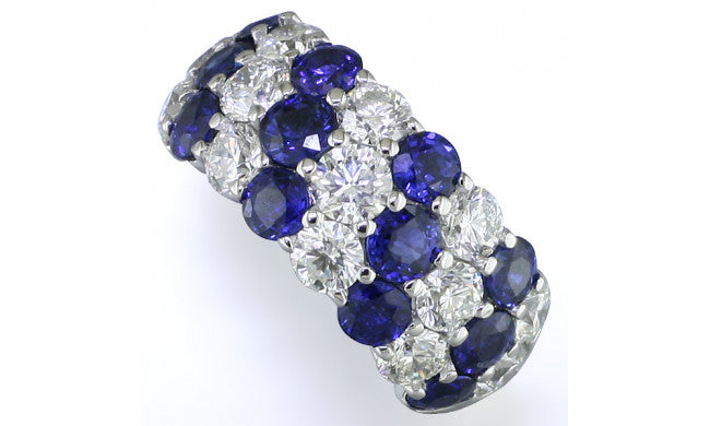 JB Star Natural Blue Sapphire & Diamond Ring