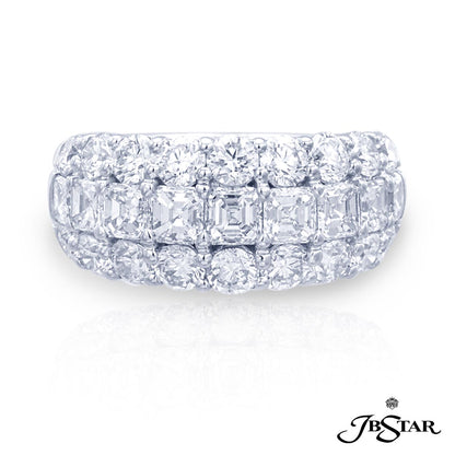 JB Star Cushion & Round Diamond Band