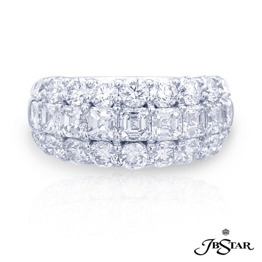 JB Star Cushion & Round Diamond Band
