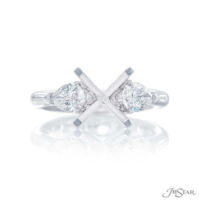 JB Star Pear Diamond Semi Mount