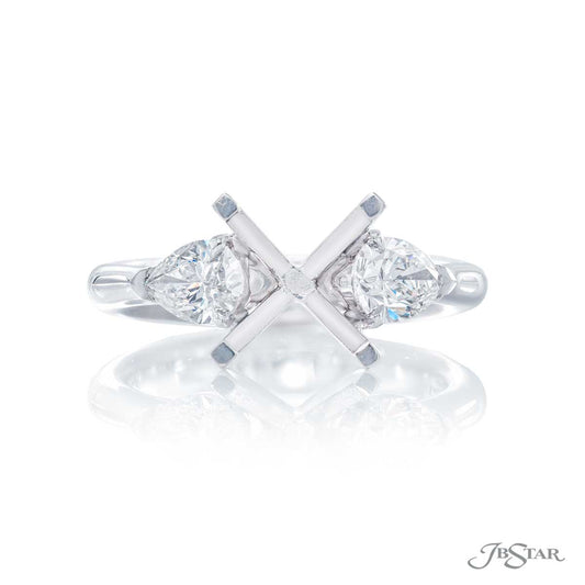 JB Star Pear Diamond Semi Mount