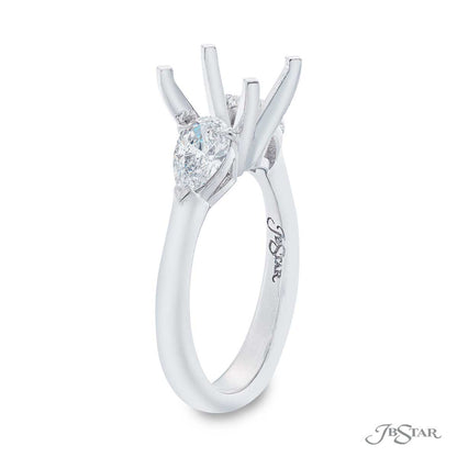JB Star Pear Diamond Semi Mount