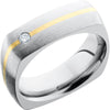 Lashbrook White & Yellow Titanium 7mm Men's Wedding Band