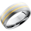 Lashbrook White & Yellow Titanium 8mm Men's Wedding Band