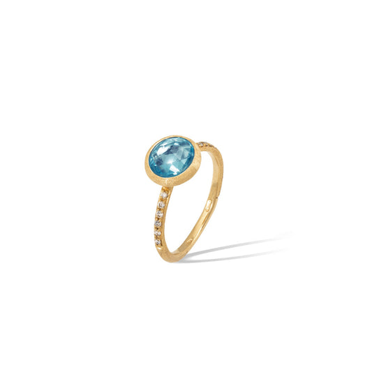 Marco Bicego Jaipur Color Collection 18K Yellow Gold Gemstone and Diamond Stackable Ring