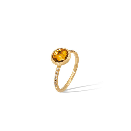 Marco Bicego Jaipur Color Collection 18K Yellow Gold Gemstone and Diamond Stackable Ring