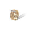 Marco Bicego Masai Collection 18K Yellow Gold and Diamond Double Row Ring
