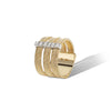 Marco Bicego Masai Collection 18K Yellow Gold and Diamond Triple Row Ring