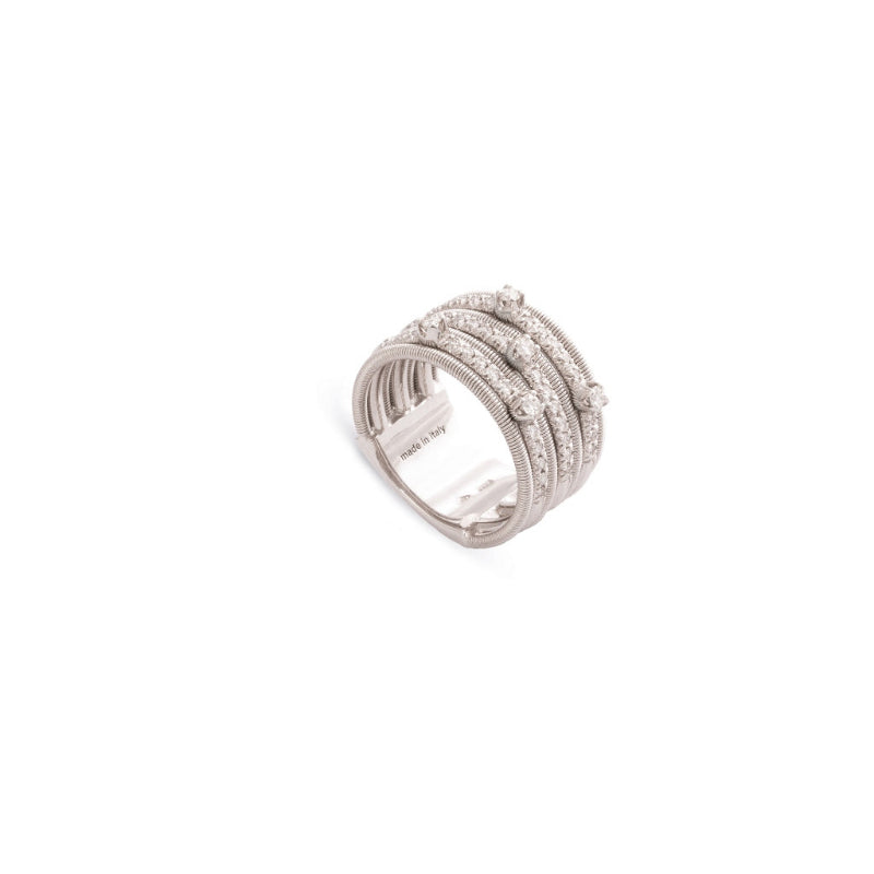 Marco Bicego Bi49 Collection 18K White Gold and Diamond Seven Row Ring