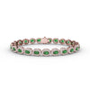 Fana Striking Oval Emerald and Diamond Bracelet