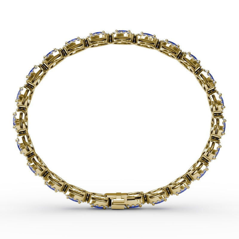 Fana Striking Oval Sapphire and Diamond Bracelet