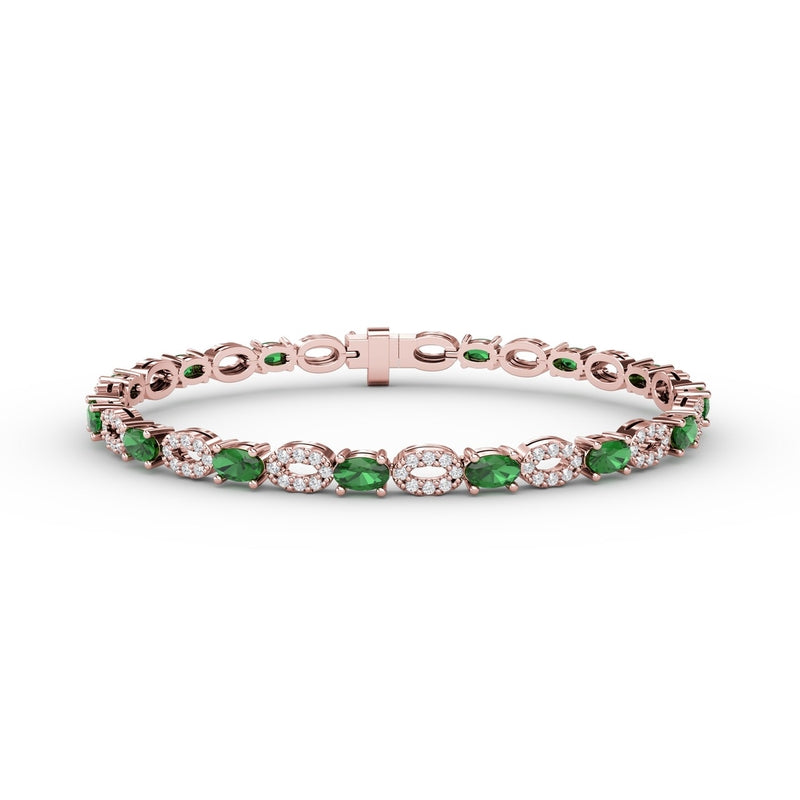 Fana Interchanging Emerald and Diamond Bracelet