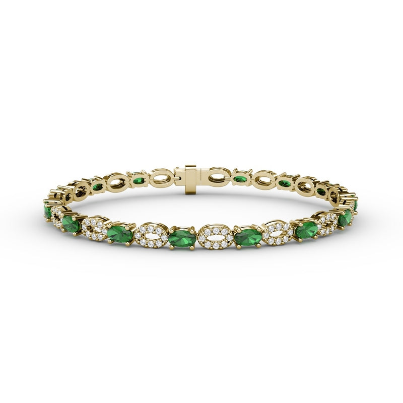 Fana Interchanging Emerald and Diamond Bracelet