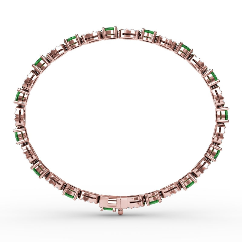 Fana Interchanging Emerald and Diamond Bracelet