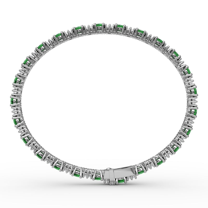 Fana Alternating Emerald and Diamond Bracelet