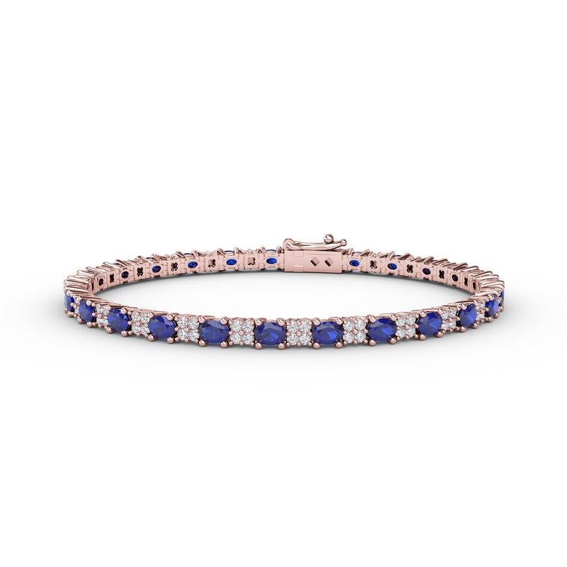 Fana Alternating Sapphire and Diamond Bracelet