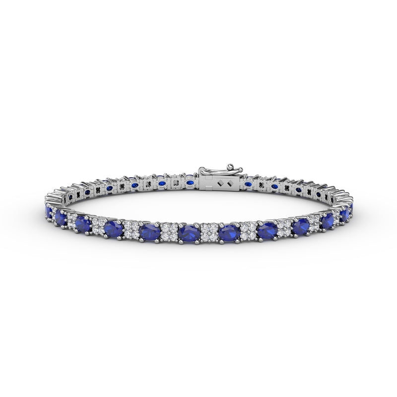 Fana Alternating Sapphire and Diamond Bracelet