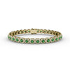 Fana Cushion Cut Emerald and Diamond Bracelet