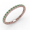 Fana Cushion Cut Emerald and Diamond Bracelet