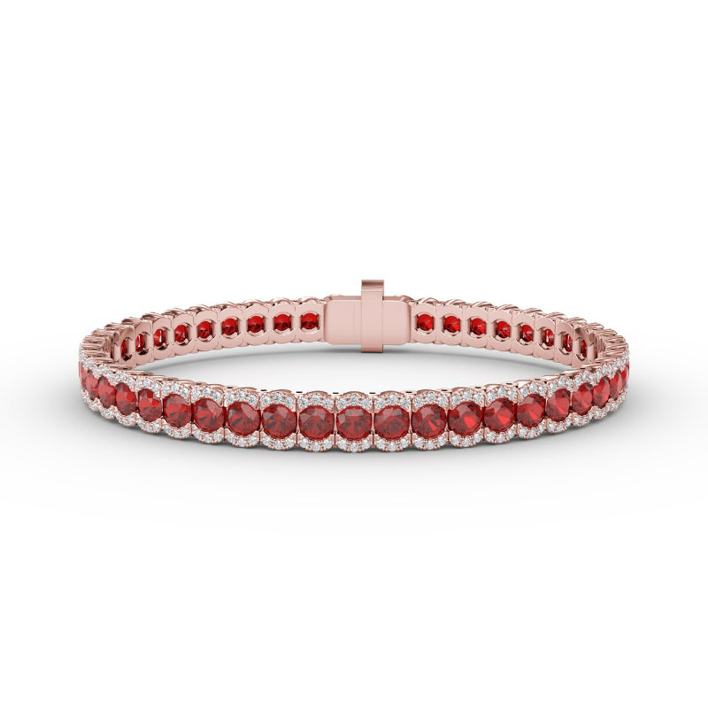 Fana Brilliant in Red Ruby and Diamond Bracelet