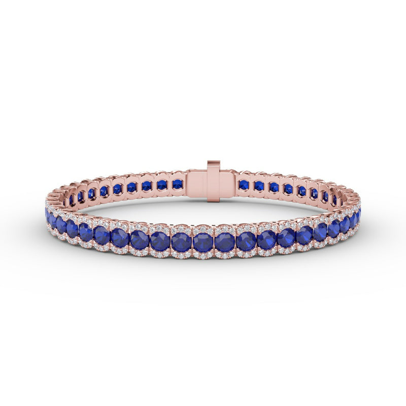 Fana Brilliant in Blue Sapphire and Diamond Bracelet