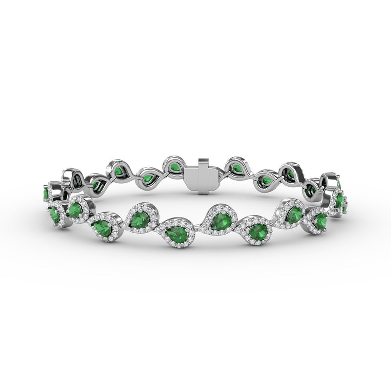Fana Decorated Emerald and Diamond Bracelet