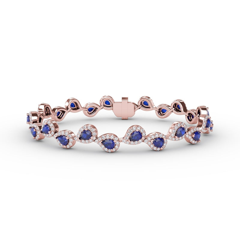 Fana Decorated Sapphire and Diamond Bracelet
