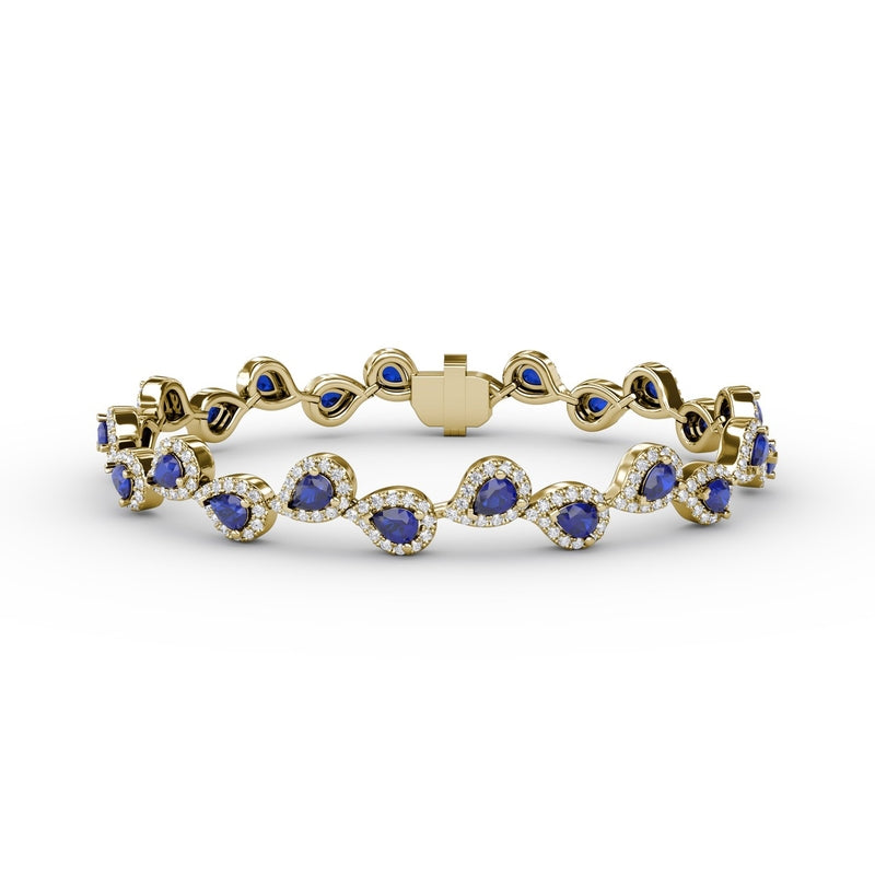 Fana Decorated Sapphire and Diamond Bracelet