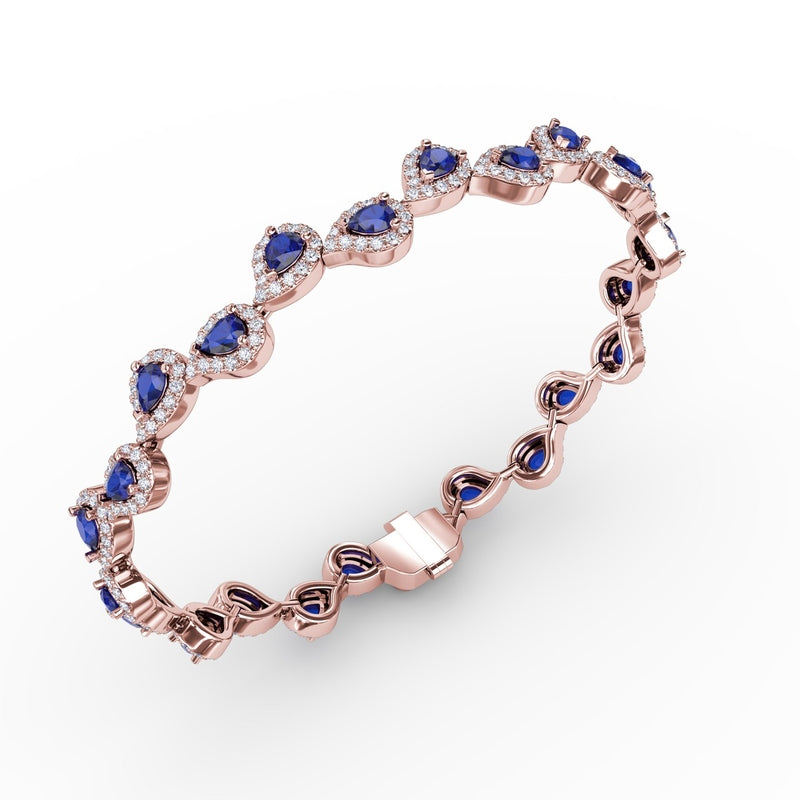 Fana Decorated Sapphire and Diamond Bracelet