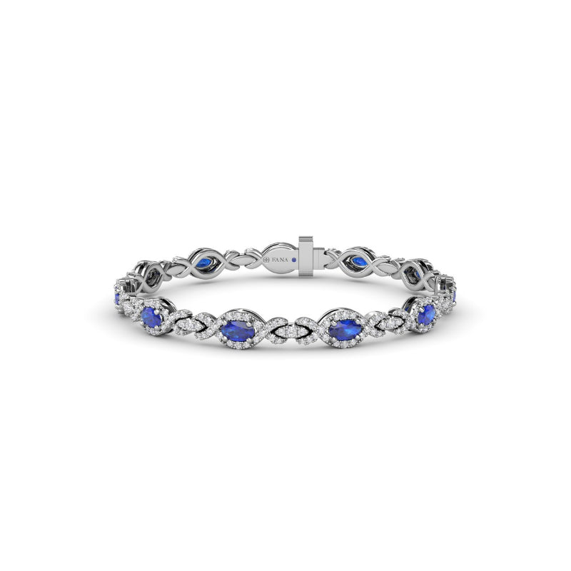 Fana Love Knot Sapphire and Diamond Bracelet