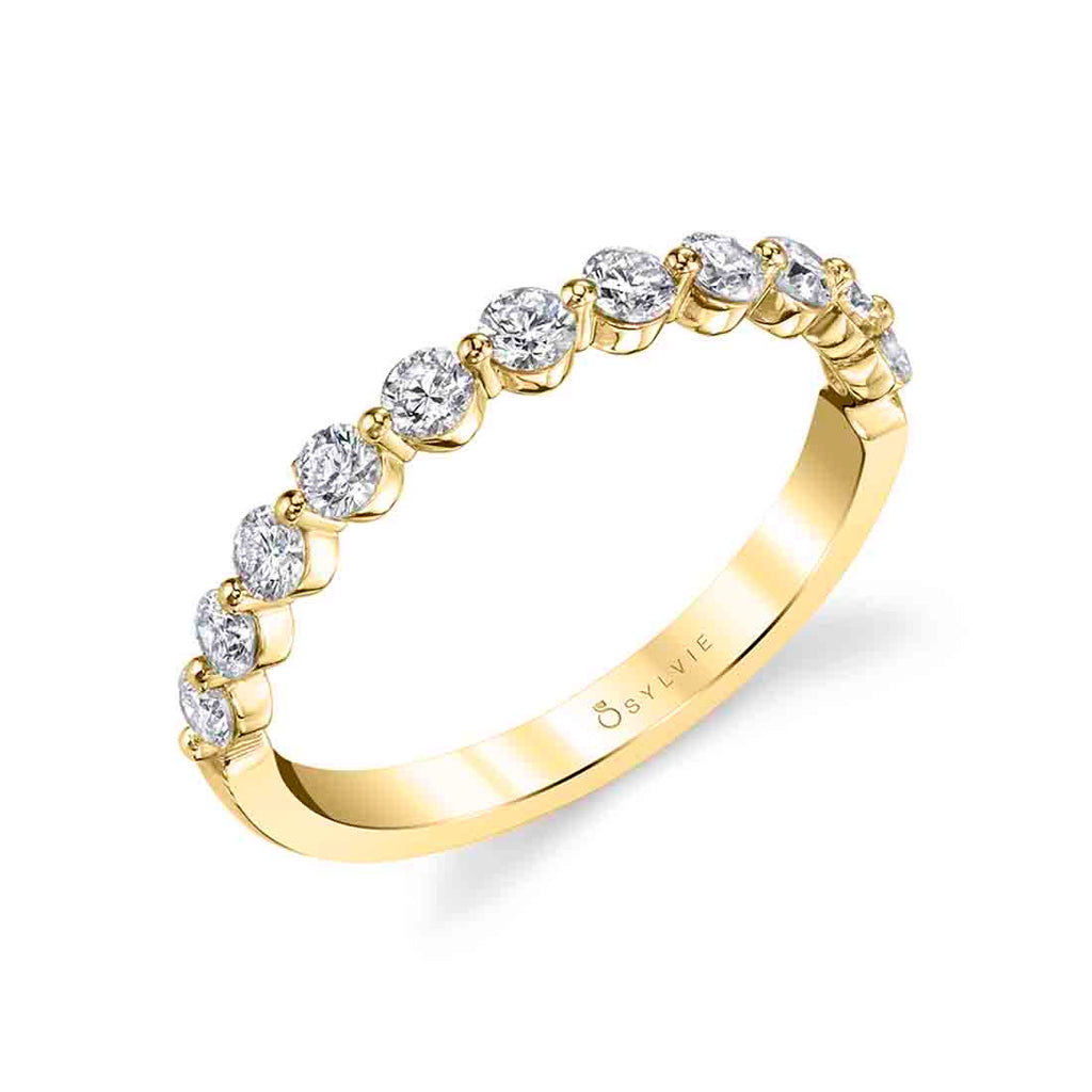 Stackable wedding band 18k Gold Yellow