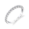 Stackable wedding band 18k Gold White