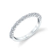 Dainty Alternating Shared Prong Wedding Band Platinum White