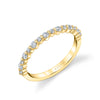 Dainty Alternating Shared Prong Wedding Band 18k Gold Yellow