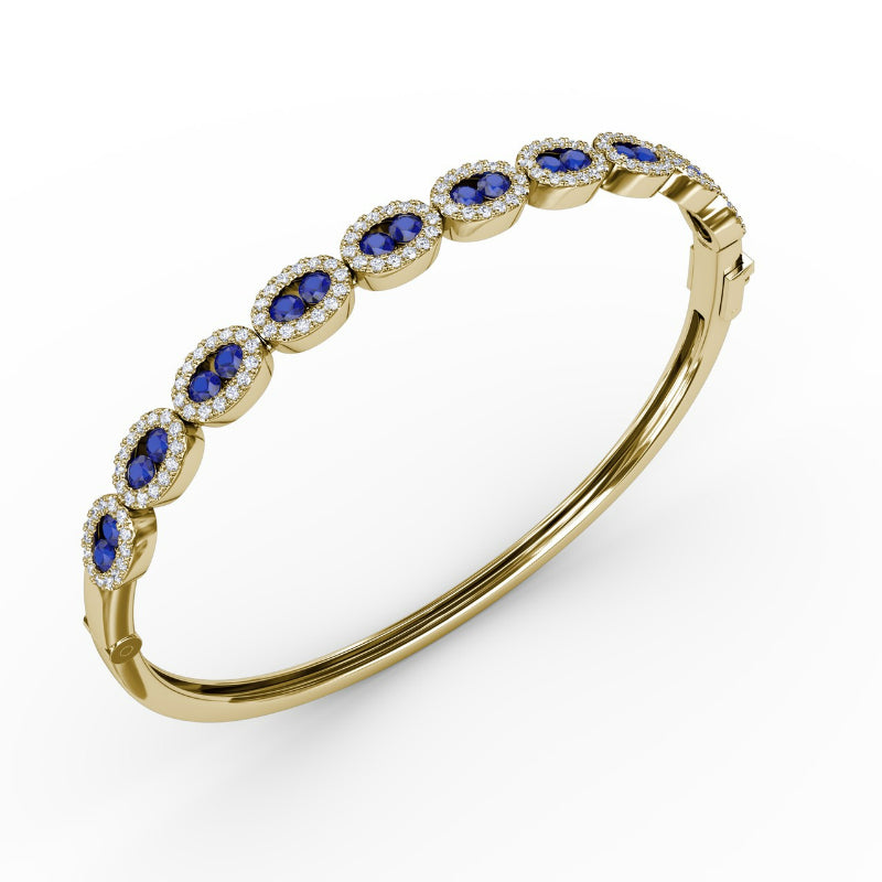 Fana Whimsical Sapphire & Diamond Bangle