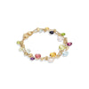 Marco Bicego Paradise Collection 18K Yellow Gold Mixed Gemstone Two Strand Graduated Bracelet