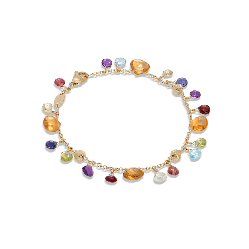 Marco Bicego Paradise Collection 18K Yellow Gold Citrine and Mixed Gemstone Single Strand Bracelet