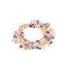 Marco Bicego Paradise Collection 18K Yellow Gold Amethyst and Mixed Gemstone Triple Strand Bracelet