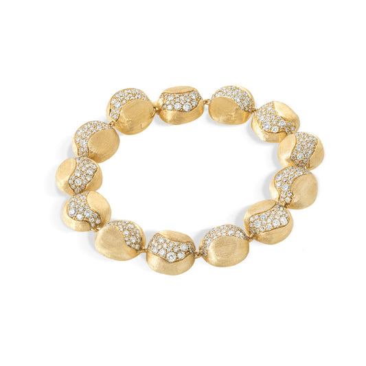 Marco Bicego Africa Collection 18K Yellow Gold and Diamond Large Bead Bracelet