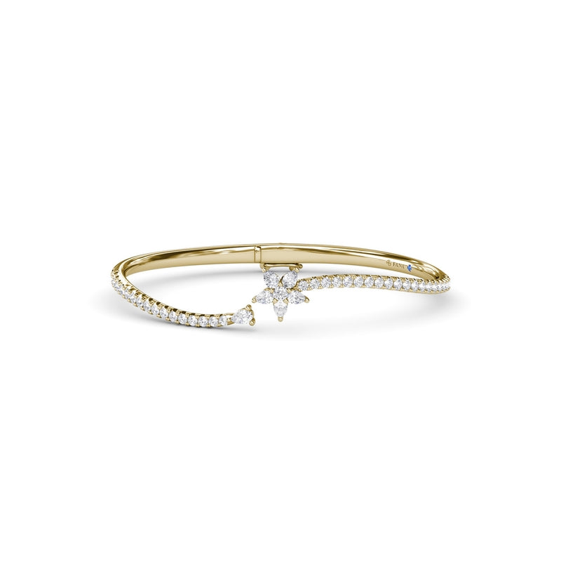 Fana Asymmetrical Diamond Bangle Bracelet