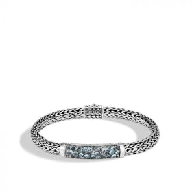 JOHN HARDY SILVER CLASSIC CHAIN WOMEN'S GEMSTONE STATION BRACELET