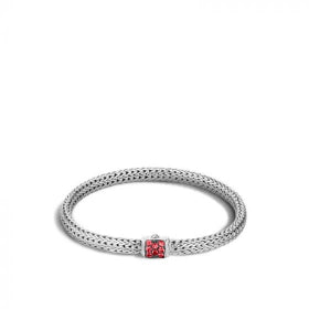 JOHN HARDY SILVER CLASSIC CHAIN WOMEN'S GEMSTONE WOVEN BRACELET