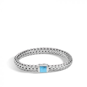 JOHN HARDY SILVER CLASSIC CHAIN WOMEN'S GEMSTONE WOVEN BRACELET