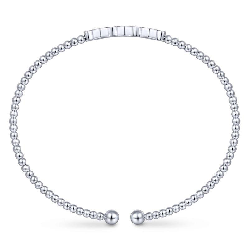 Gabriel & Co. 14k White Gold Bujukan Diamond Bangle Bracelet