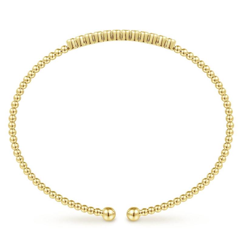 Gabriel & Co. 14k Yellow Gold Bujukan Diamond Bangle Bracelet