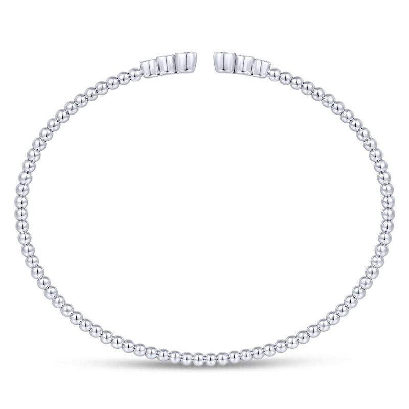 Gabriel & Co. 14k White Gold Bujukan Diamond Bangle Bracelet