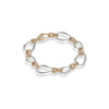Marco Bicego Marrakech Onde Collection 18K Yellow Gold and Diamond Twisted Link Bracelet