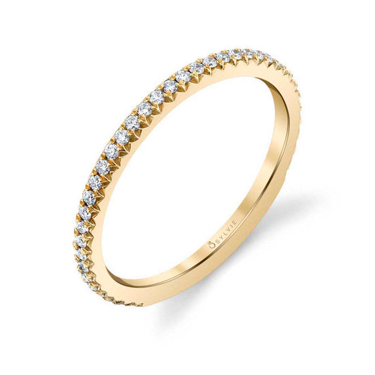 Sylvie Classic Wedding Band - Adorlee 18k Gold Yellow